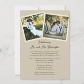 Ankündigung einer privaten Ehe mit doppeltem Foto (Vorderseite)