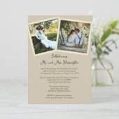 Ankündigung einer privaten Ehe mit doppeltem Foto (Stehend Vorderseite)