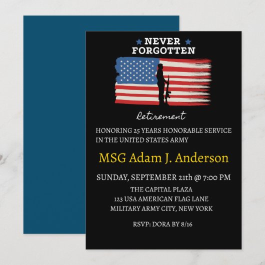 Ankündigung einer Rente (Vorne/Hinten)