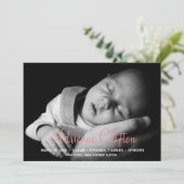 Ankündigung einer rosa Babystatistik (Stehend Vorderseite)