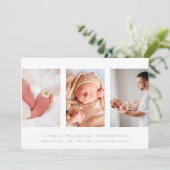 Ankündigung einer Rosa-Geburt im Foto (Stehend Vorderseite)