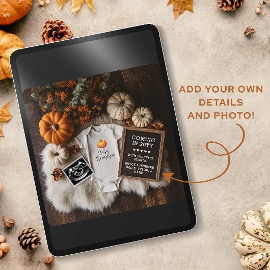 Ankündigung einer rustikalen digitalen Schwangersc