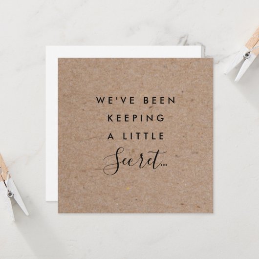 Ankündigung einer rustikalen Kraft-Schwangerschaft (Vorderseite/Rückseite Beispiel)