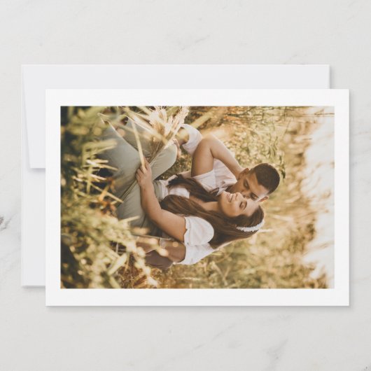 Ankündigung einer Save the Date Hochzeitskarte (Rückseite)