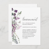 Ankündigung einer schönen Blumenhochzeit (Vorne/Hinten)