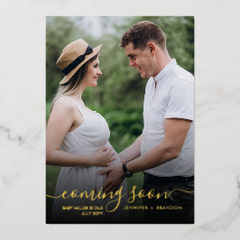 Ankündigung einer Schwangerschaft Classy Gold-Foli