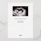 Ankündigung einer Schwangerschaft Classy Gold-Foli (Rückseite)