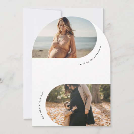 Ankündigung einer Schwangerschaft für Kleinkinder (Rückseite)