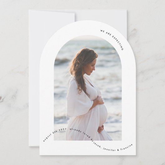 Ankündigung einer Schwangerschaft für Kleinkinder (Vorderseite)