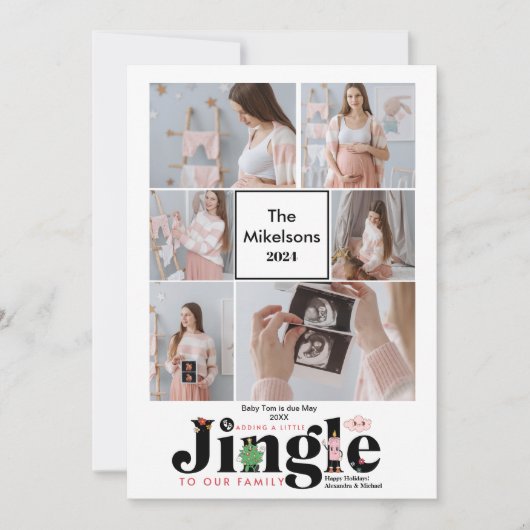 Ankündigung einer Schwangerschaft für mehrere Foto (Vorderseite)