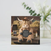 Ankündigung einer Schwangerschaft im Hochland (Stehend Vorderseite)