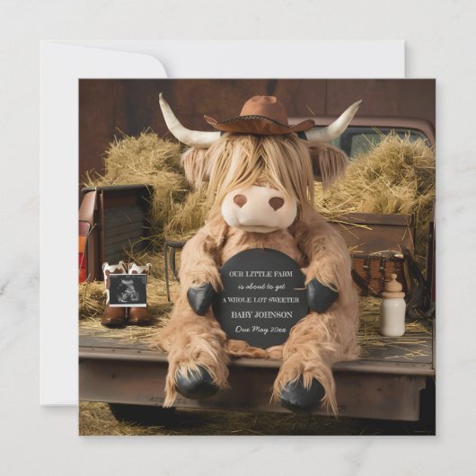 Ankündigung einer Schwangerschaft im Hochland (Vorderseite)