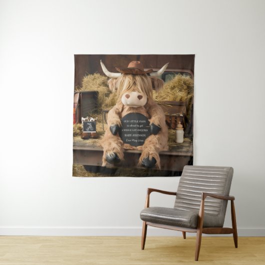 Ankündigung einer Schwangerschaft im Hochland Wandteppich (Beispiel)