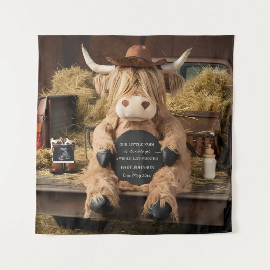 Ankündigung einer Schwangerschaft im Hochland Wandteppich (Vorderseite)