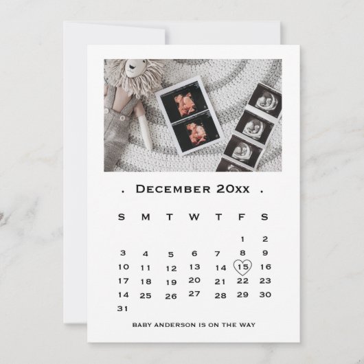 Ankündigung einer Schwangerschaft in einem elegant (Vorderseite)