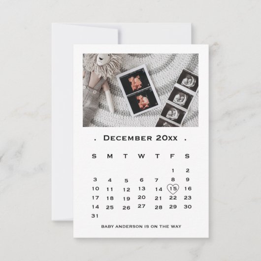 Ankündigung einer Schwangerschaft in einem elegant (Vorderseite)