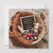 Ankündigung einer Schwangerschaft mit geflochtenem (Vorderseite)