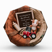 Ankündigung einer Schwangerschaft mit geflochtenem Fotoblock (Vorderseite)