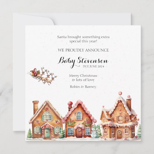 Ankündigung einer Schwangerschaft mit niedlicher A (Vorderseite)