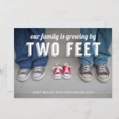 Ankündigung einer Schwangerschaft mit zwei Füßen (Vorne/Hinten)