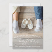 Ankündigung einer Schwangerschaft mit zwei Füßen (Vorderseite)