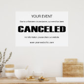 Ankündigung einer Stornierung eines Ereignisses Poster (Küche)