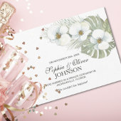 Ankündigung einer Tropical White Orchid Hochzeit