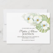 Ankündigung einer Tropical White Orchid Hochzeit (Vorderseite)