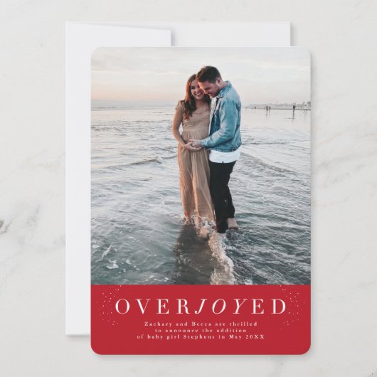 Ankündigung einer überglücklichen Rotschwangerscha (Vorderseite)