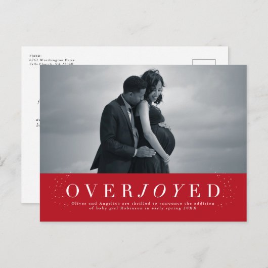 Ankündigung einer überglücklichen Urlaubsschwanger (Vorne/Hinten)