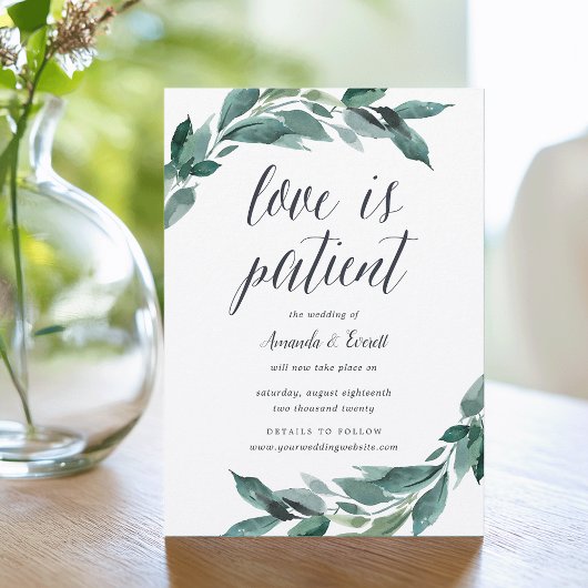 Ankündigung einer unzähligen Foliage Wedding Postp