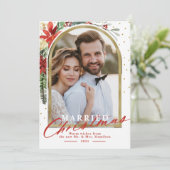 Ankündigung einer verheirateten Weihnachtsfeier (Stehend Vorderseite)