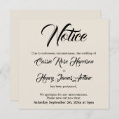 Ankündigung einer verspäteten Hochzeitsankündigung (Vorne/Hinten)