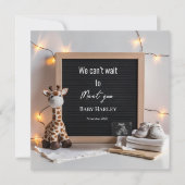 Ankündigung einer weichen Babygiraffe (Vorderseite)