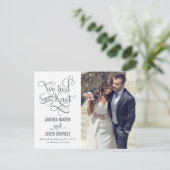 Ankündigung einer wertvollen Nichthochzeit - Weiß (Stehend Vorderseite)