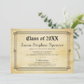 Ankündigung eines Abschlusses im Diploma-Stil (Stehend Vorderseite)