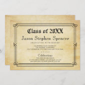 Ankündigung eines Abschlusses im Diploma-Stil (Vorne/Hinten)