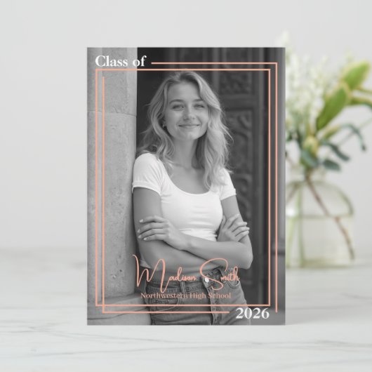 Ankündigung eines doppelten Gerahmten Abschlusses (Stehend Vorderseite)