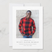 Ankündigung eines einfachen Foto-Abschlusses (Vorderseite)