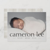 Ankündigung eines einfachen Typ Baby Geburtsdatum  (Vorne/Hinten)