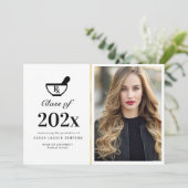 Ankündigung eines eleganten Apotheken-Abschlusses (Stehend Vorderseite)