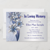 Ankündigung eines eleganten Blue Memorial Service (Vorderseite)