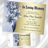 Ankündigung eines eleganten Blue Memorial Service