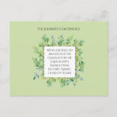 Ankündigung eines eleganten botanischen Abschlusse Postkarte (Vorderseite)