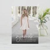 Ankündigung eines eleganten Foto-Abschlusses (Stehend Vorderseite)