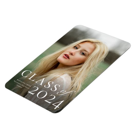 Ankündigung eines eleganten Foto-Abschlusses Magnet (Linke Seite)