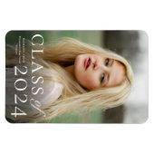 Ankündigung eines eleganten Foto-Abschlusses Magnet (Horizontal)