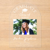 Ankündigung eines eleganten Foto Graduate Abschlus (Vorderseite)