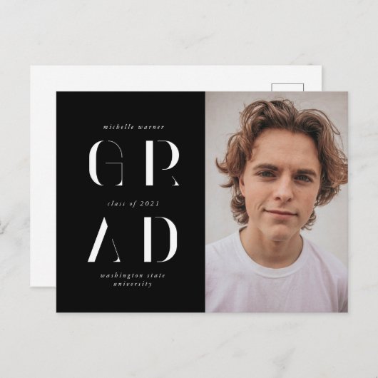 Ankündigung eines eleganten modernen Drehbuchschre Postkarte (Vorne/Hinten)