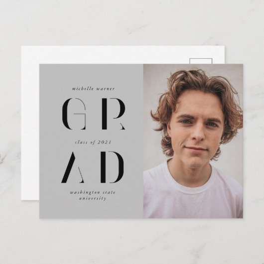 Ankündigung eines eleganten modernen Drehbuchschre Postkarte (Vorne/Hinten)